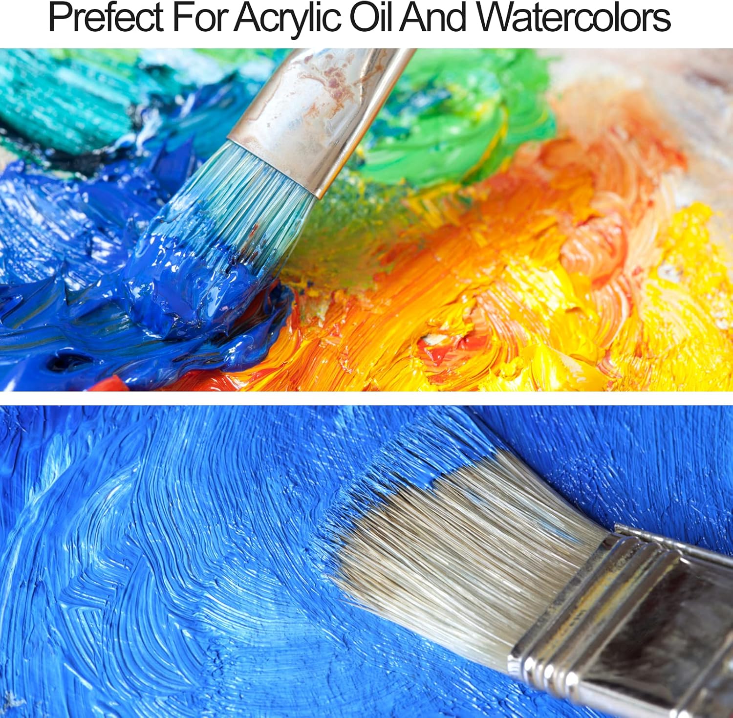 Paint Brushes Set of 24 Pieces Wooden Handles Brushes with Canvas Brush Case. Professional for Oil. Acrylic and Watercolor Painting - Image 6